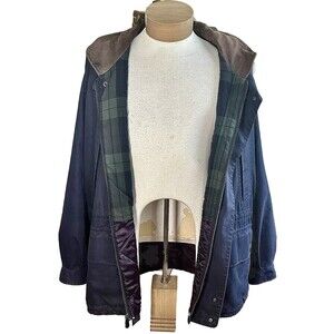 Vintage 90’s Nautica Heavy Weight Quilt Lined Winter Coat With Zip Away Hood